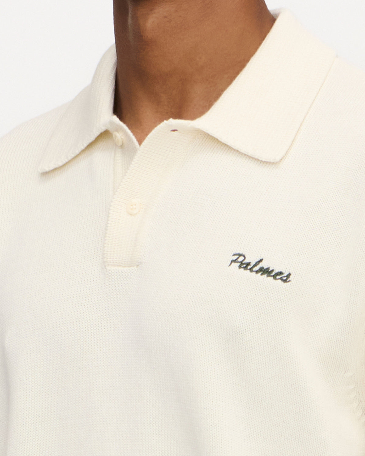 Cotton Knit Polo in Off-White, photo 5