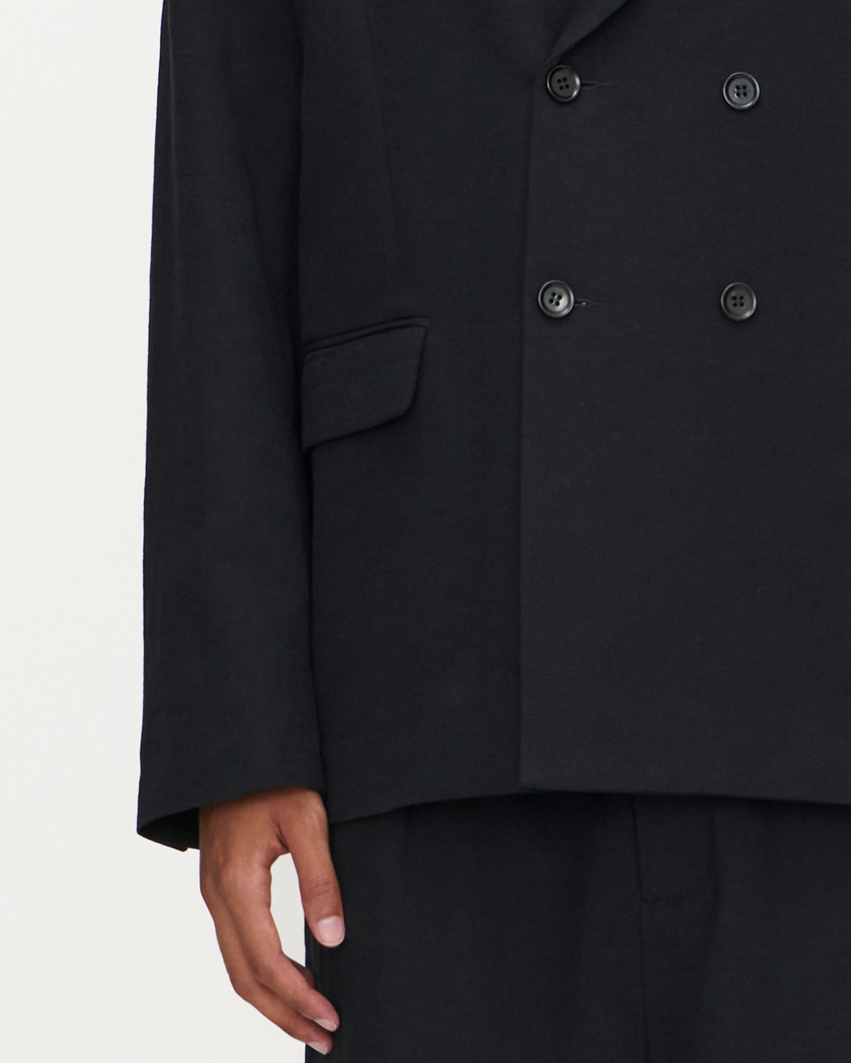 Double Breasted Blazer in Black, photo 6