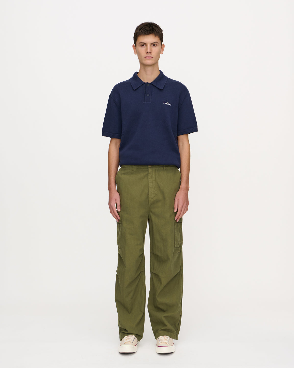 Herringbone Cargo Trousers