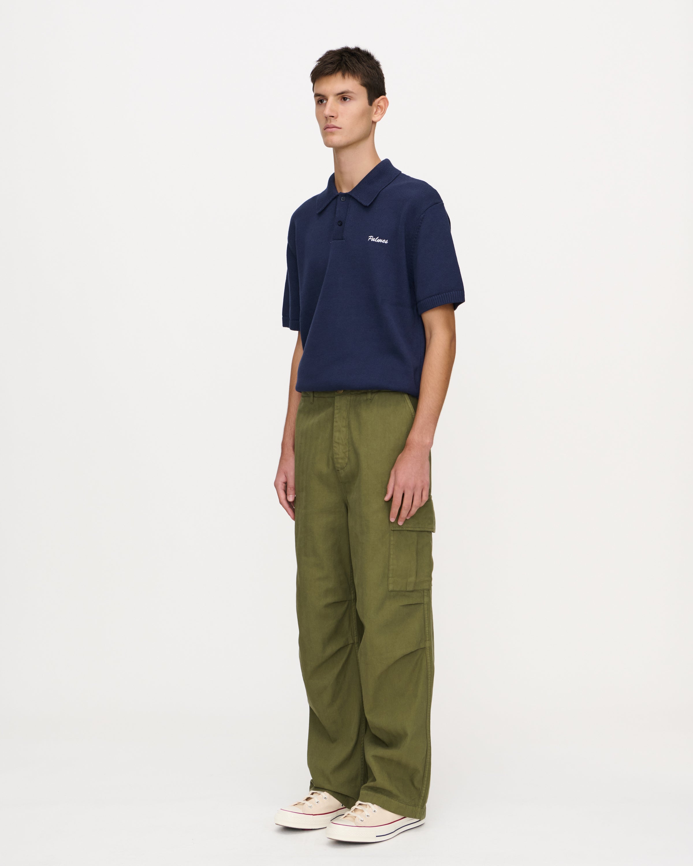 Herringbone Cargo Trousers