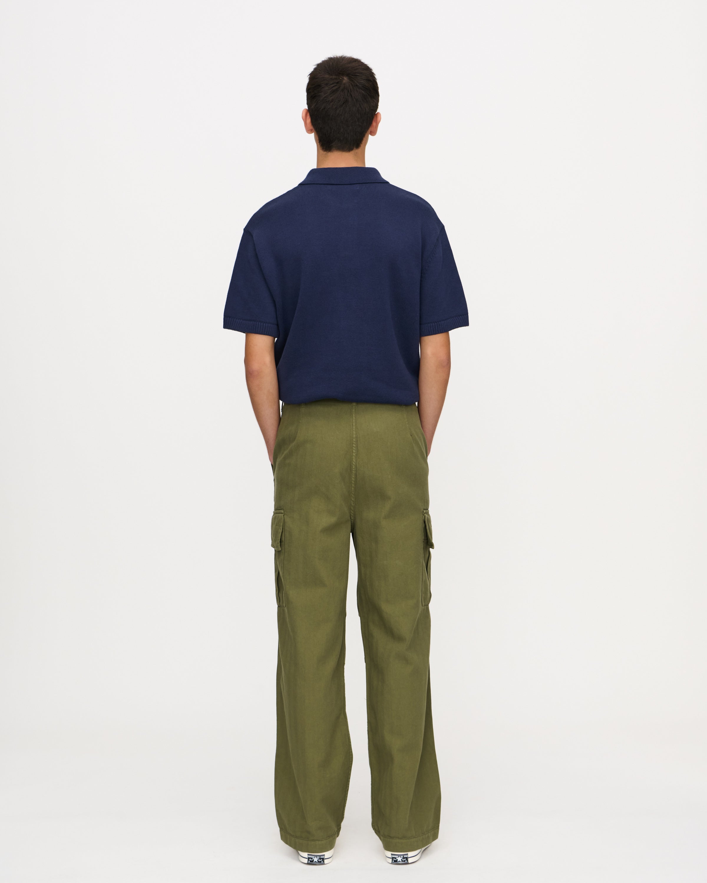 Herringbone Cargo Trousers