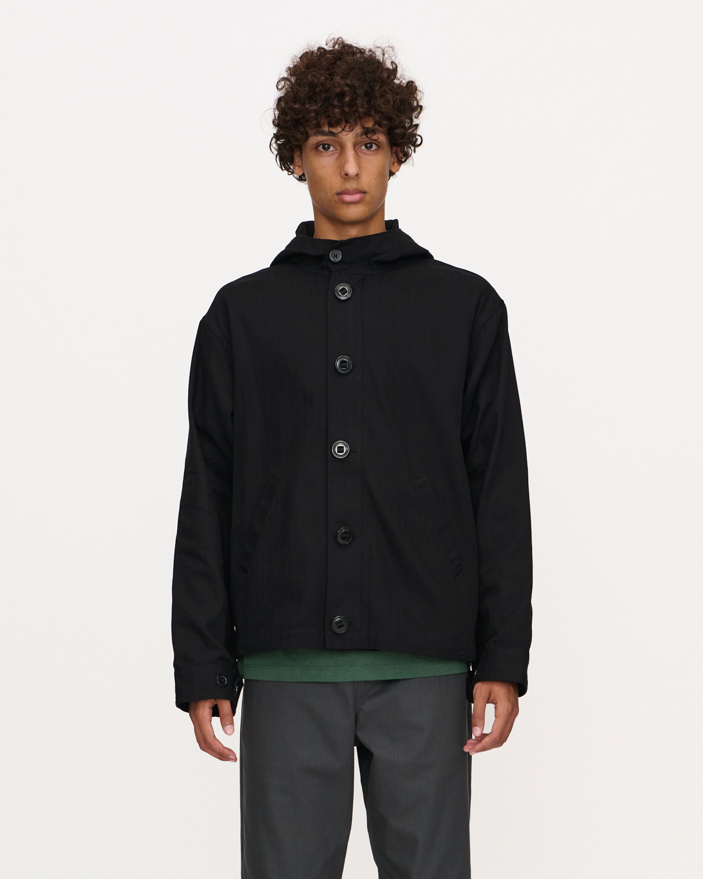 Herringbone Hooded Jacket