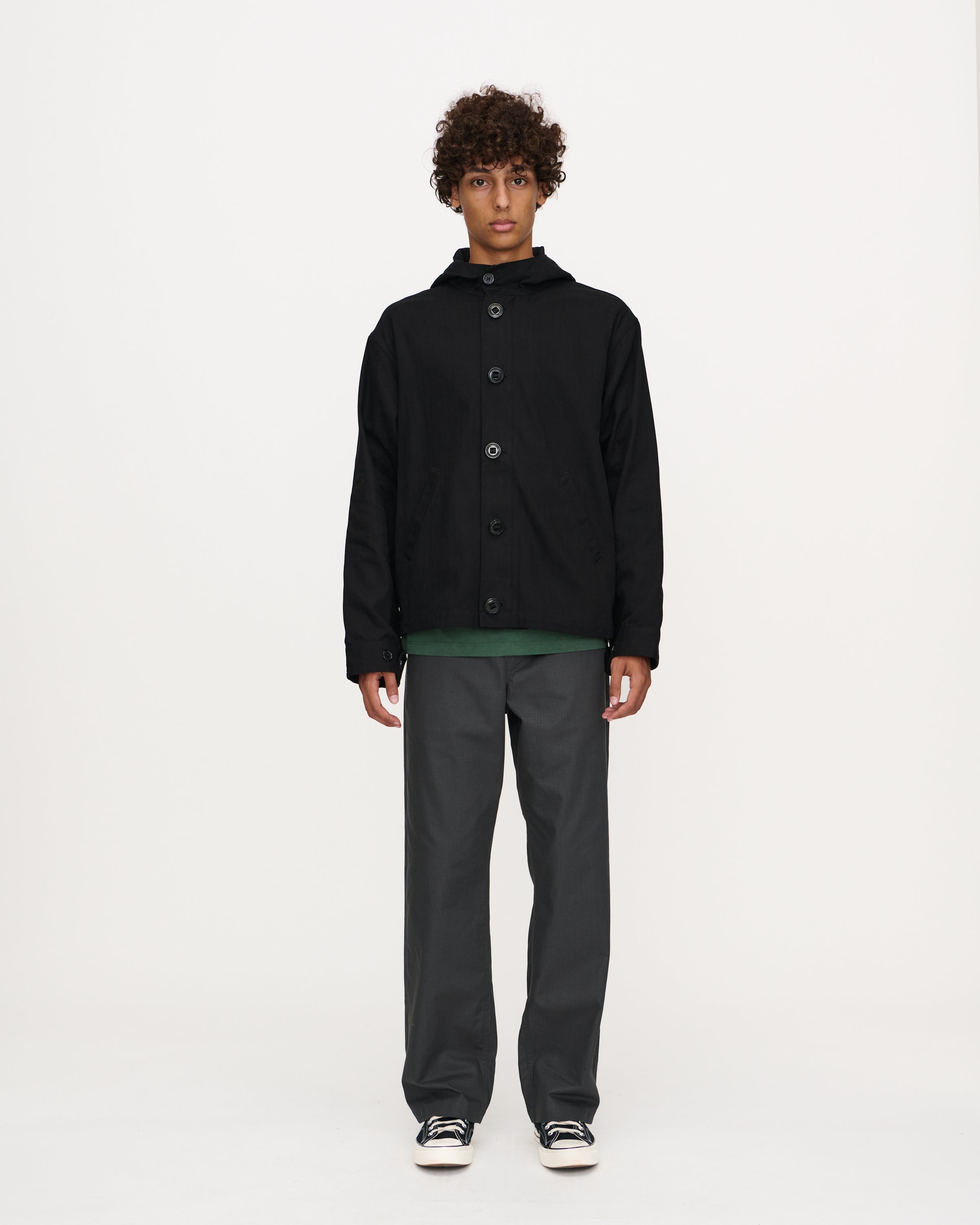 Herringbone Hooded Jacket