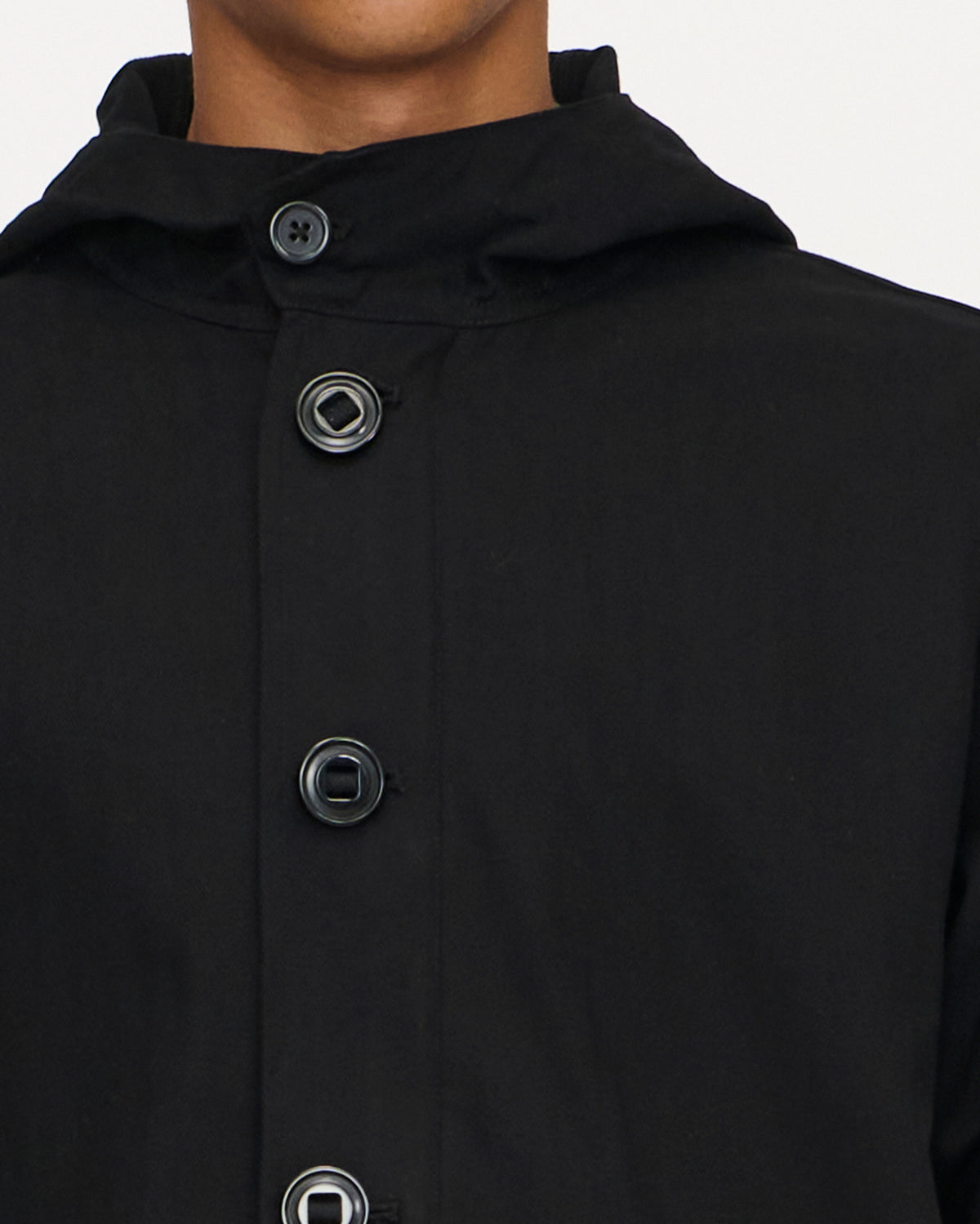 Herringbone Hooded Jacket in Black, photo 5