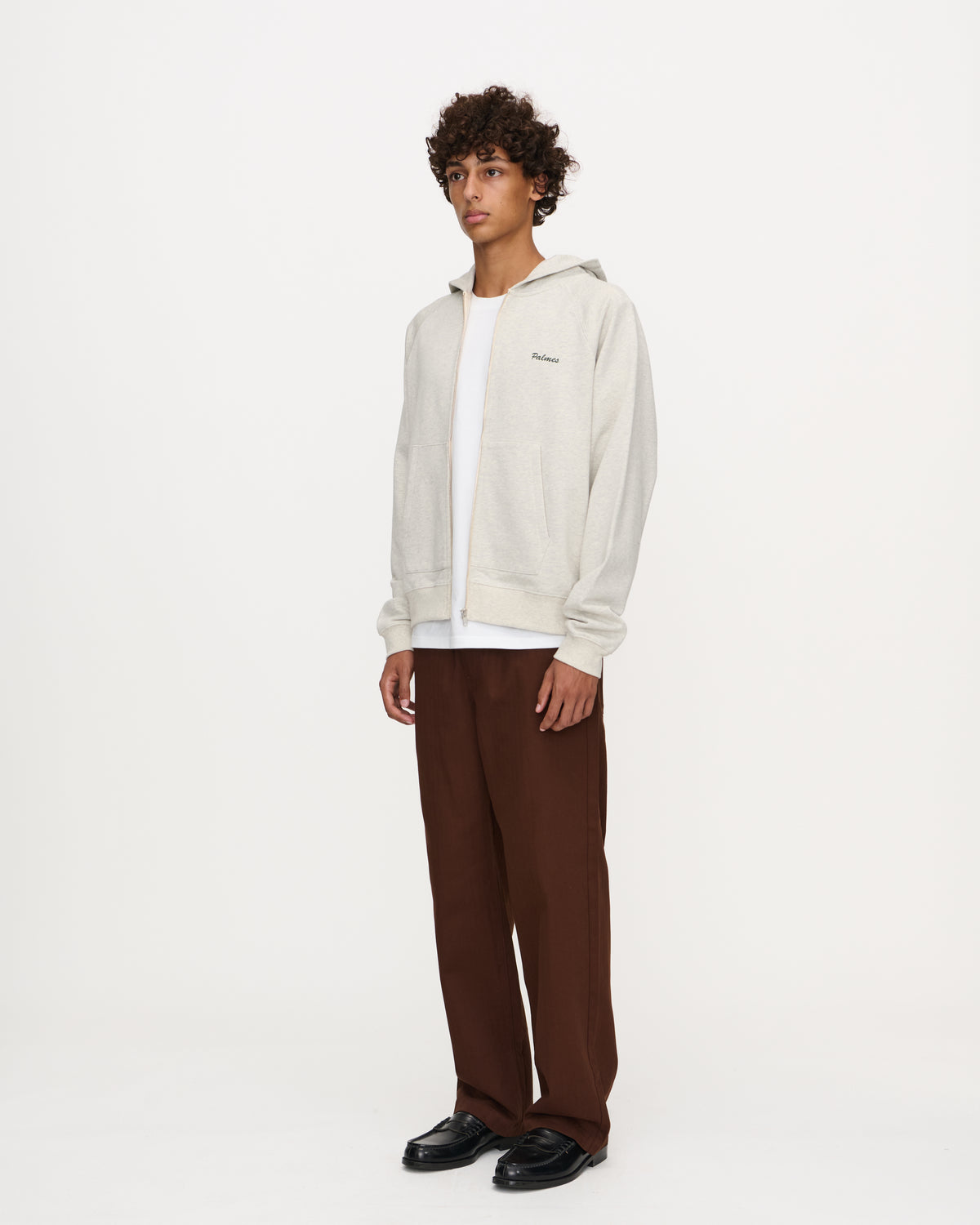 Logo Zip Hooded Sweatshirt