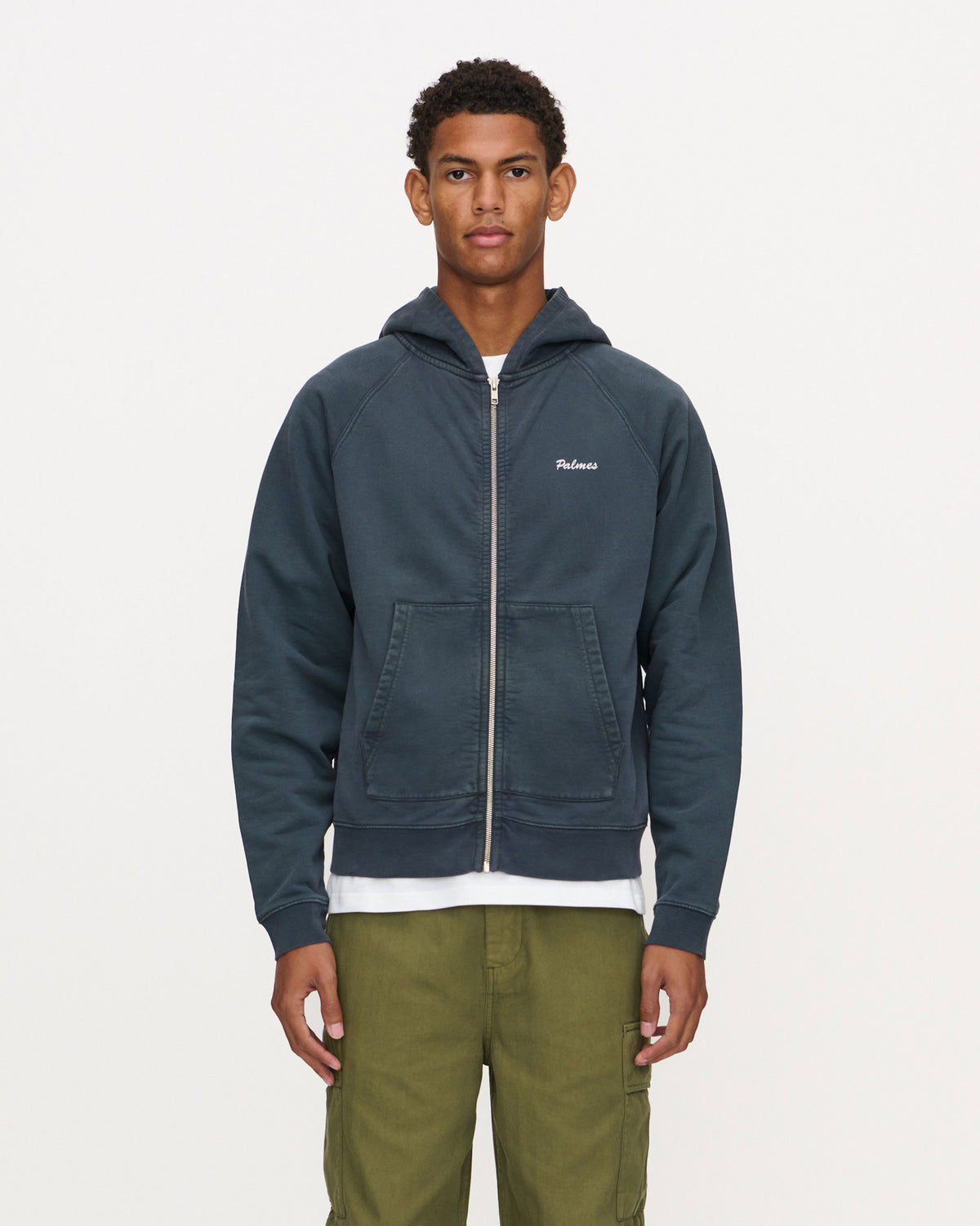 Logo Zip Hooded Sweatshirt