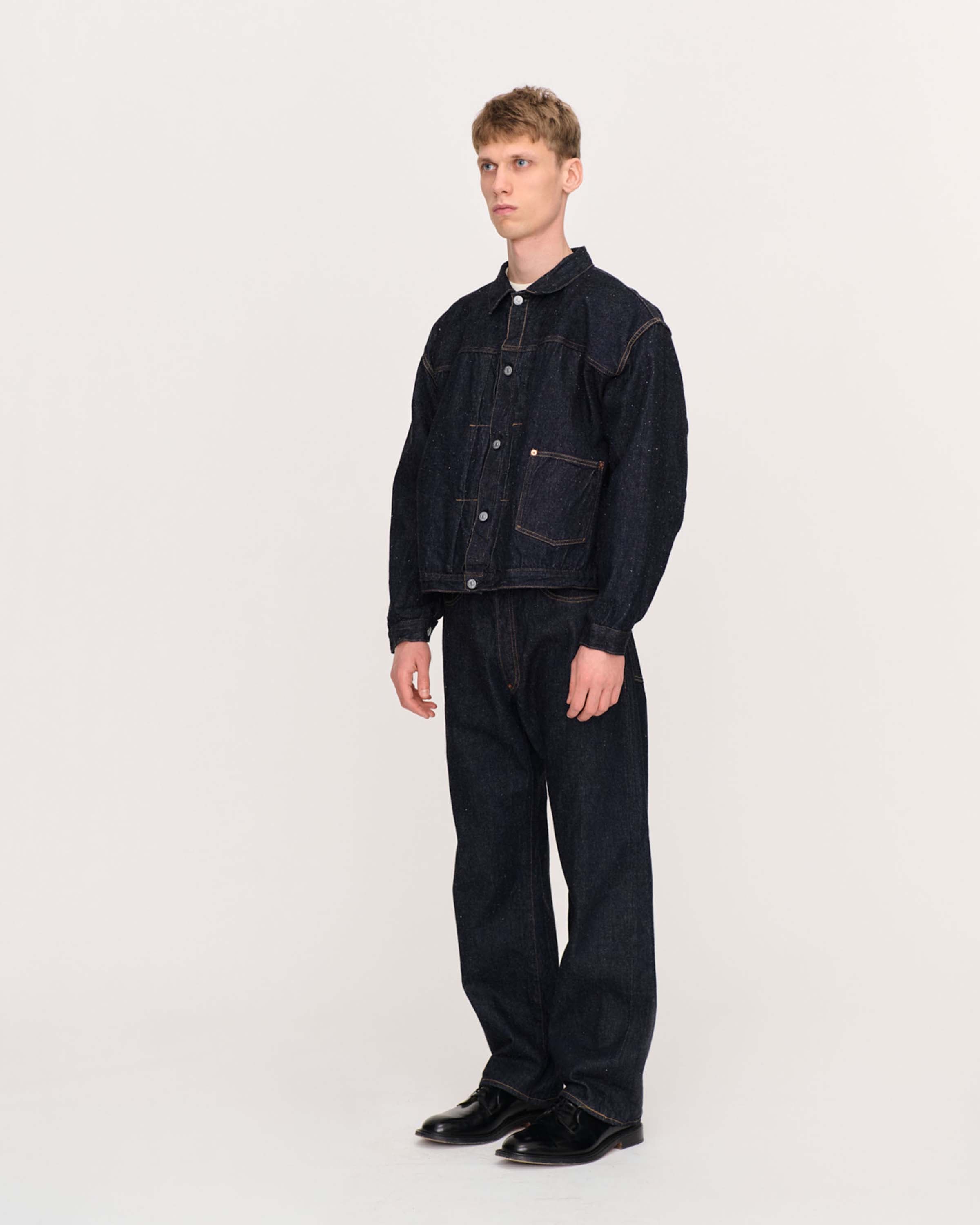 Kaptain Sunshine - Denim Tracker 1P Jacket - Indigo One Wash