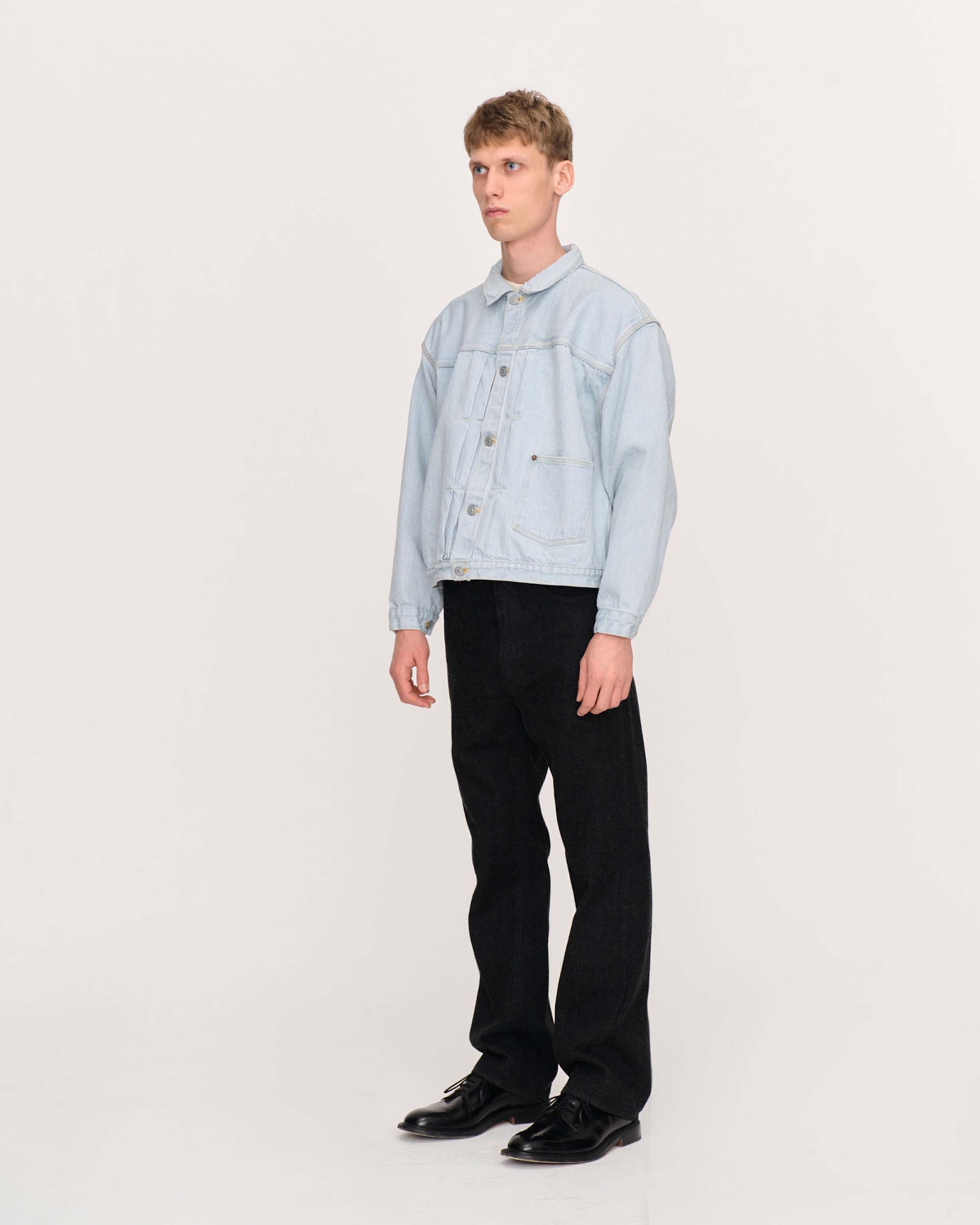 Kaptain Sunshine - Denim Tracker 1P Jacket - Indigo Ice Wash