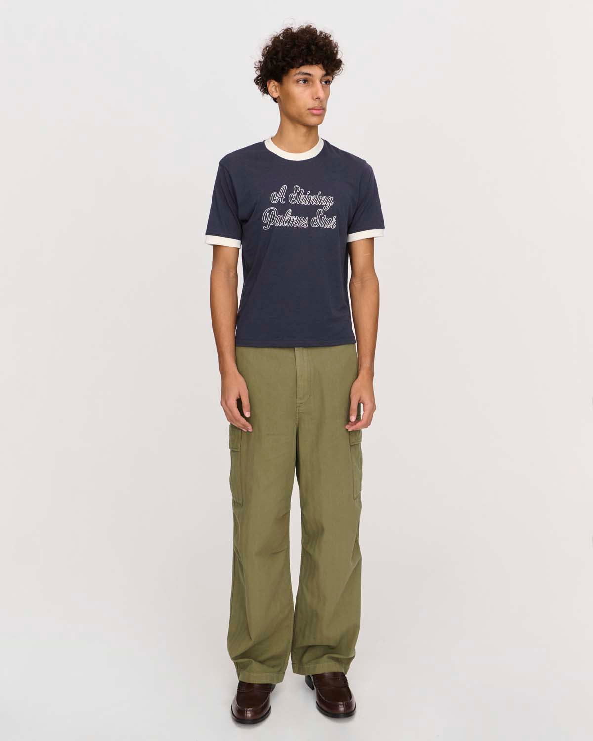 Herringbone Cargo Trousers 44 / Olive