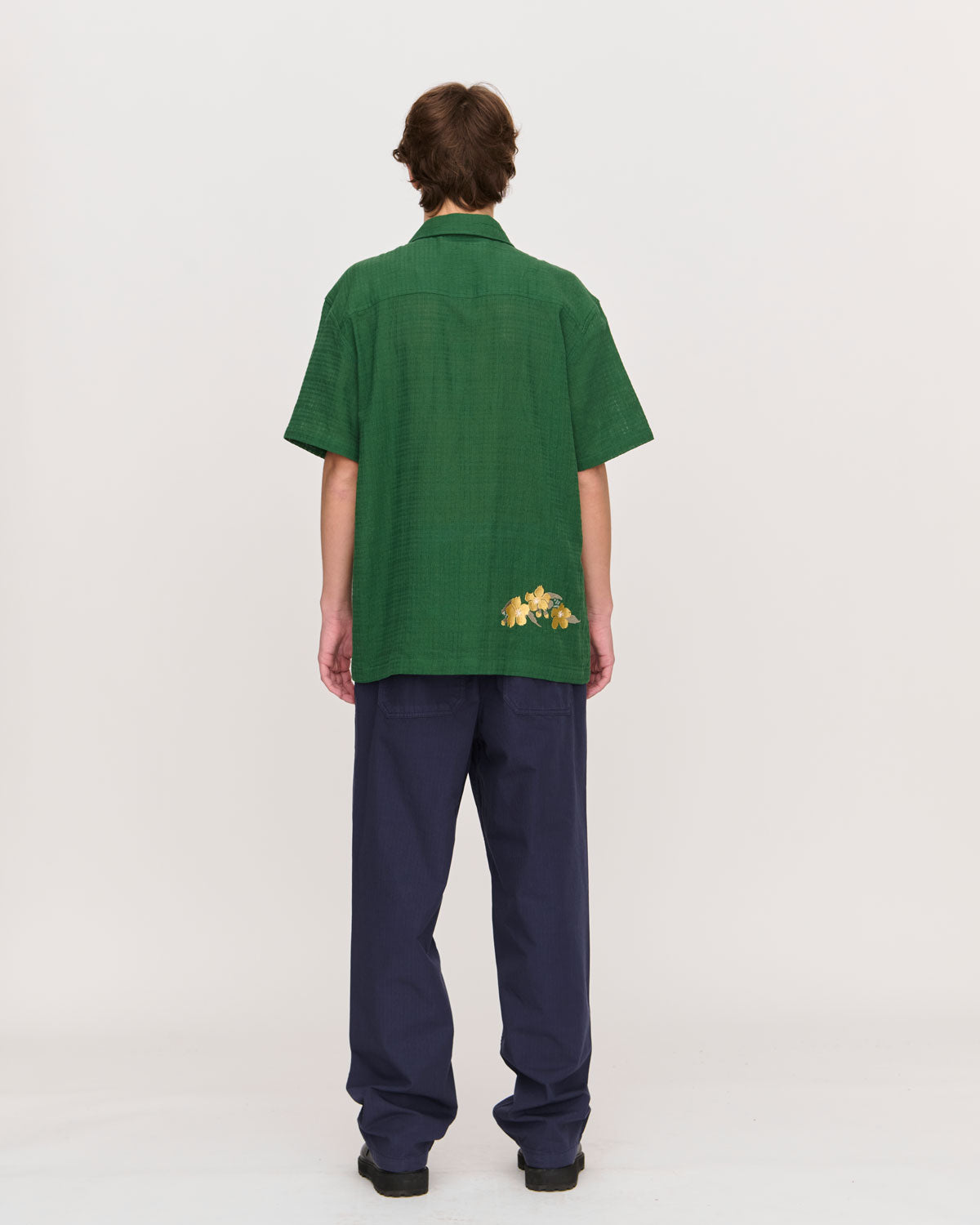 Ramus Camp-Collar Shirt 44 / Dark Green