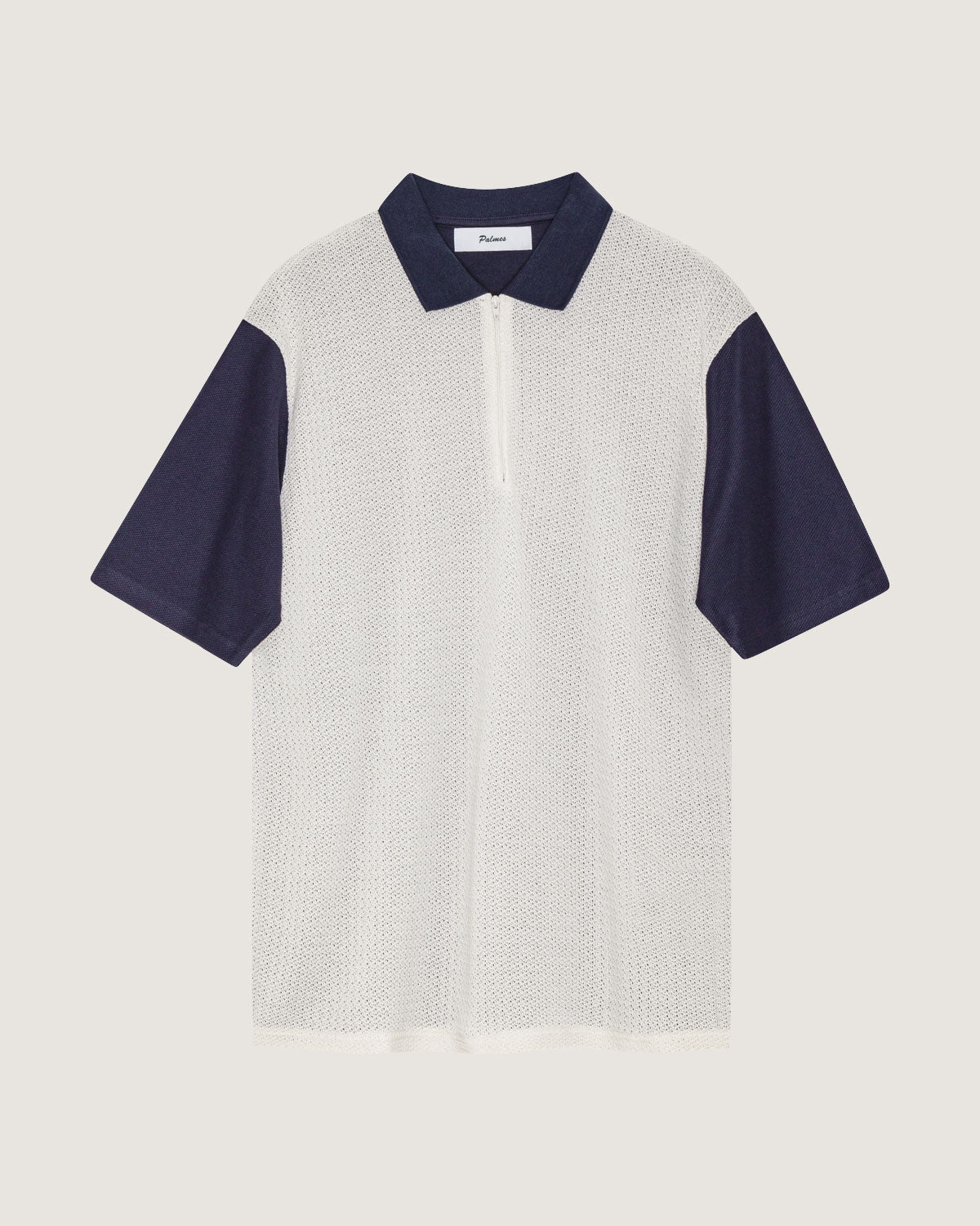 Textured Zip Polo