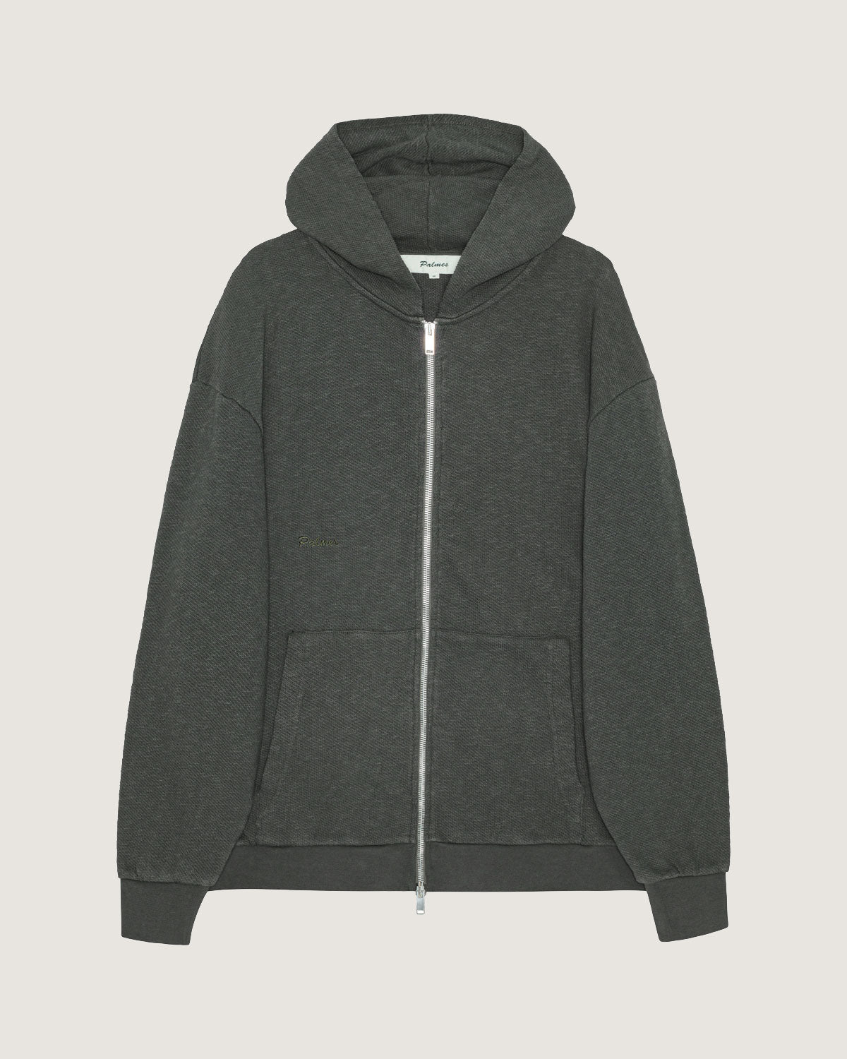 Waffle Zip Hooded Sweatshirt