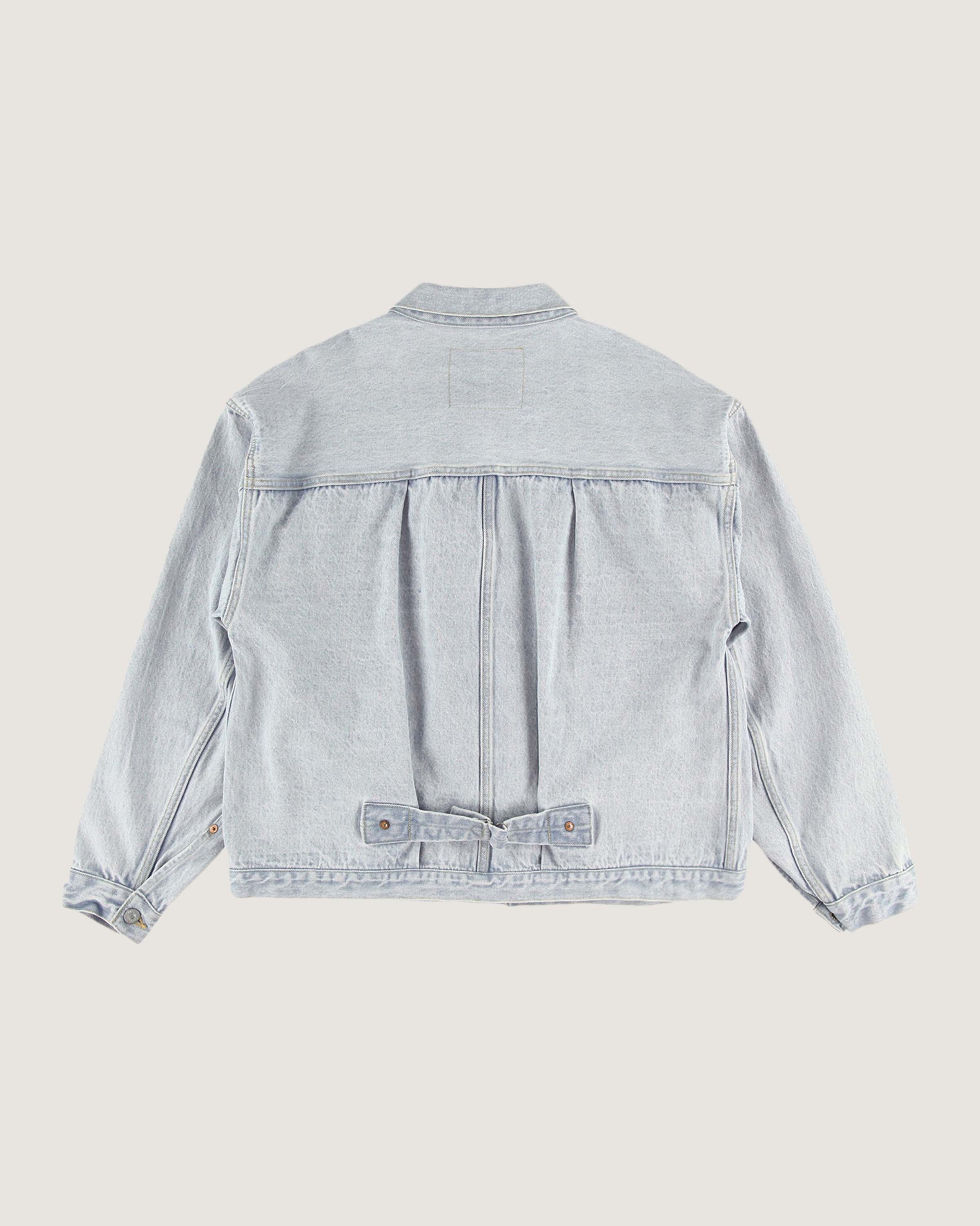 Kaptain Sunshine Denim Tracker 1P Jacket Indigo Ice Wash - back