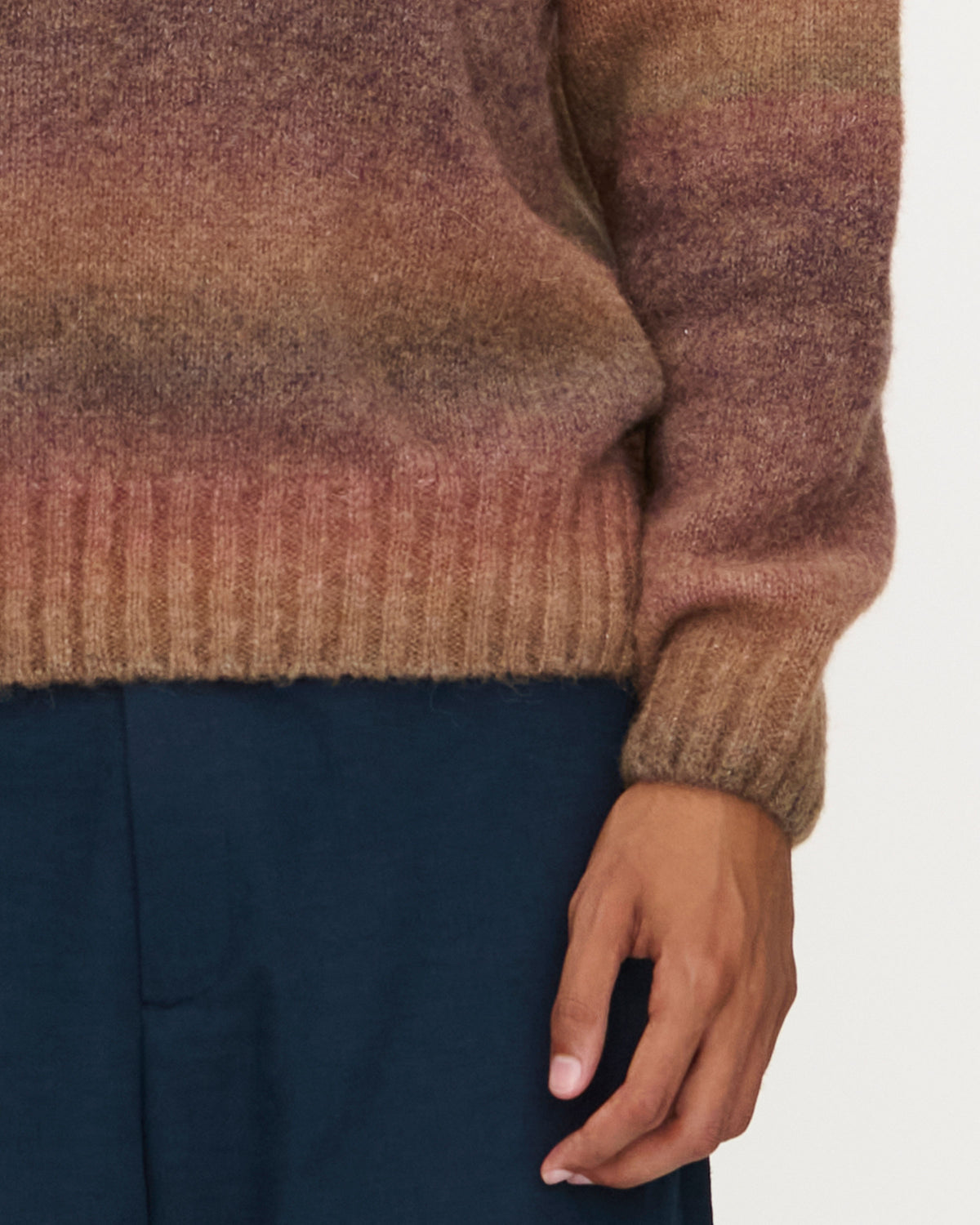 Alpaca LS Knit Polo in Brown, photo 6