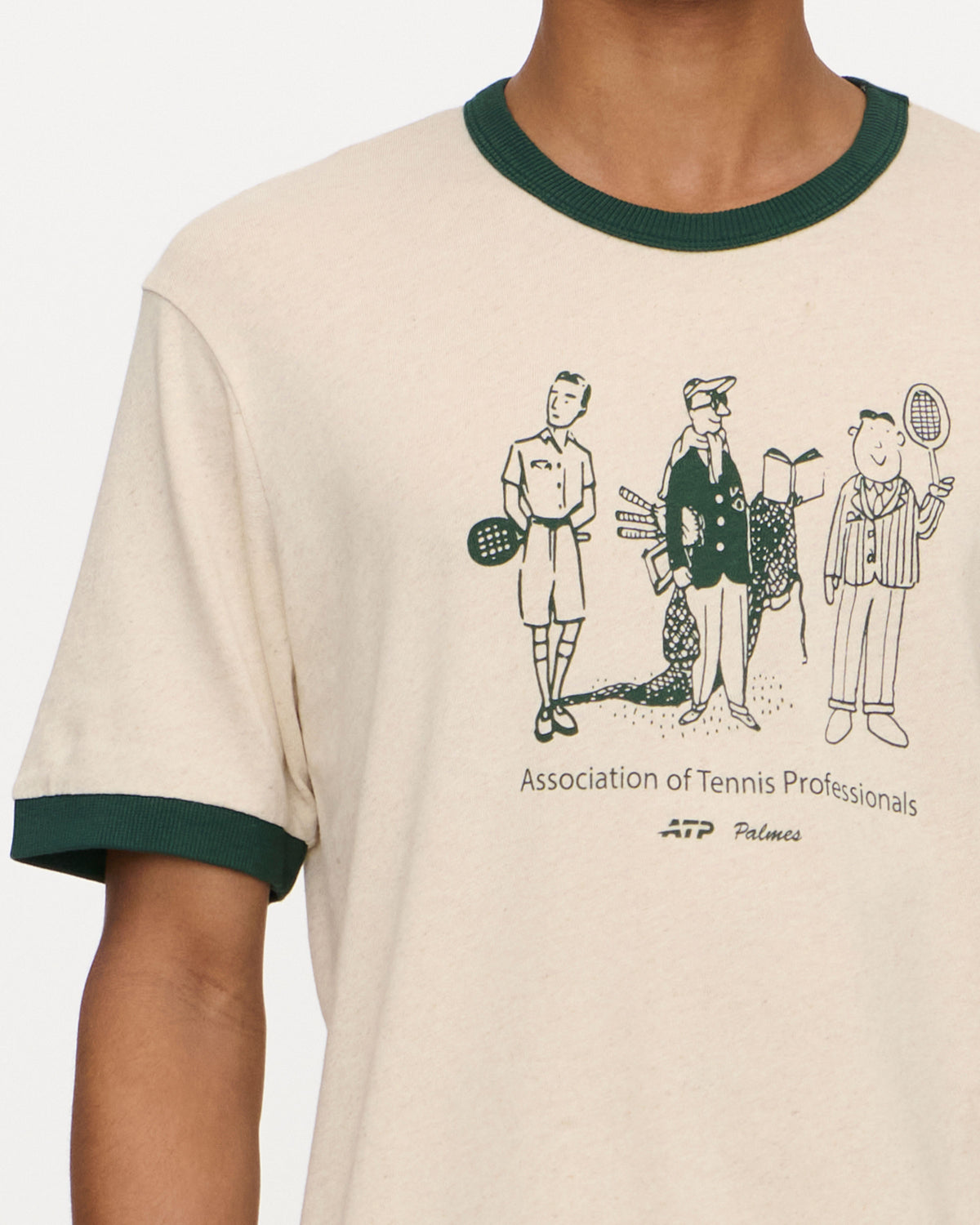 ATP + Palmes Ringer T-Shirt in Off-White, photo 5