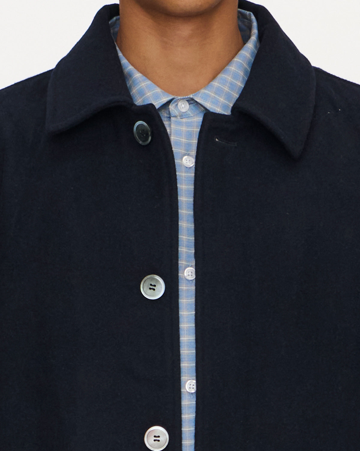Cedric Wool Coat in Navy, photo 5