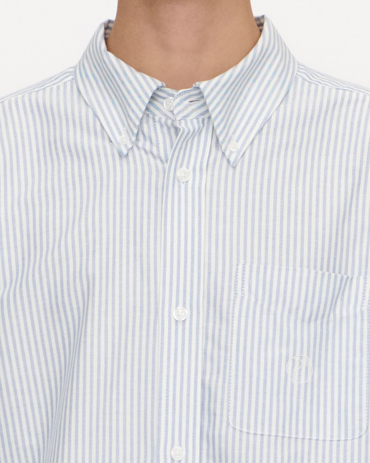 Deuce Oxford Shirt in Blue Stripe, photo 5