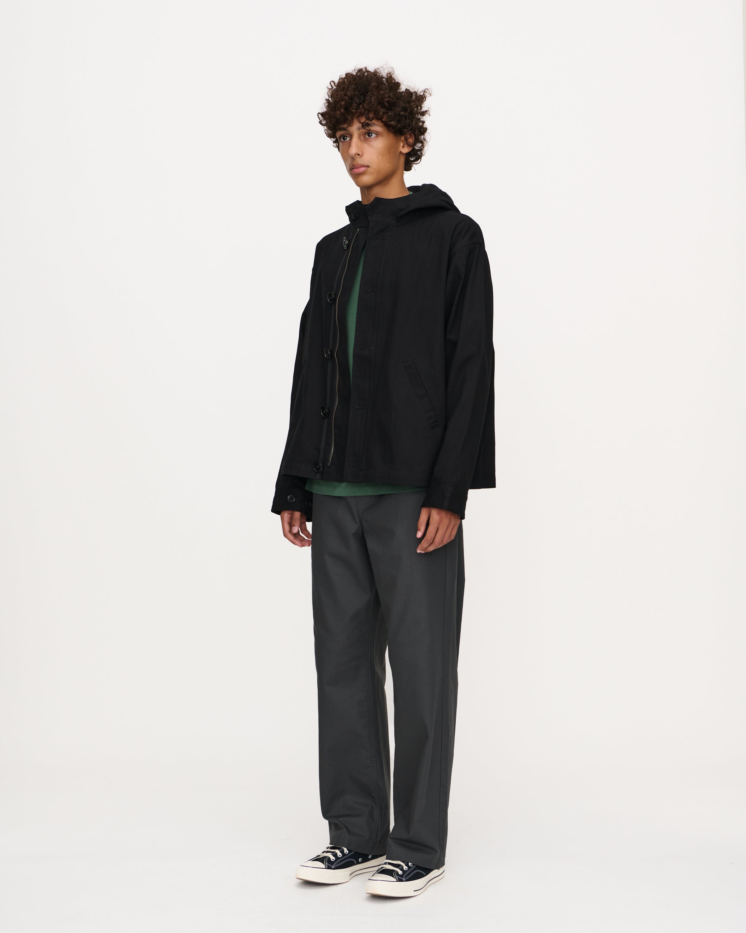 Herringbone Hooded Jacket