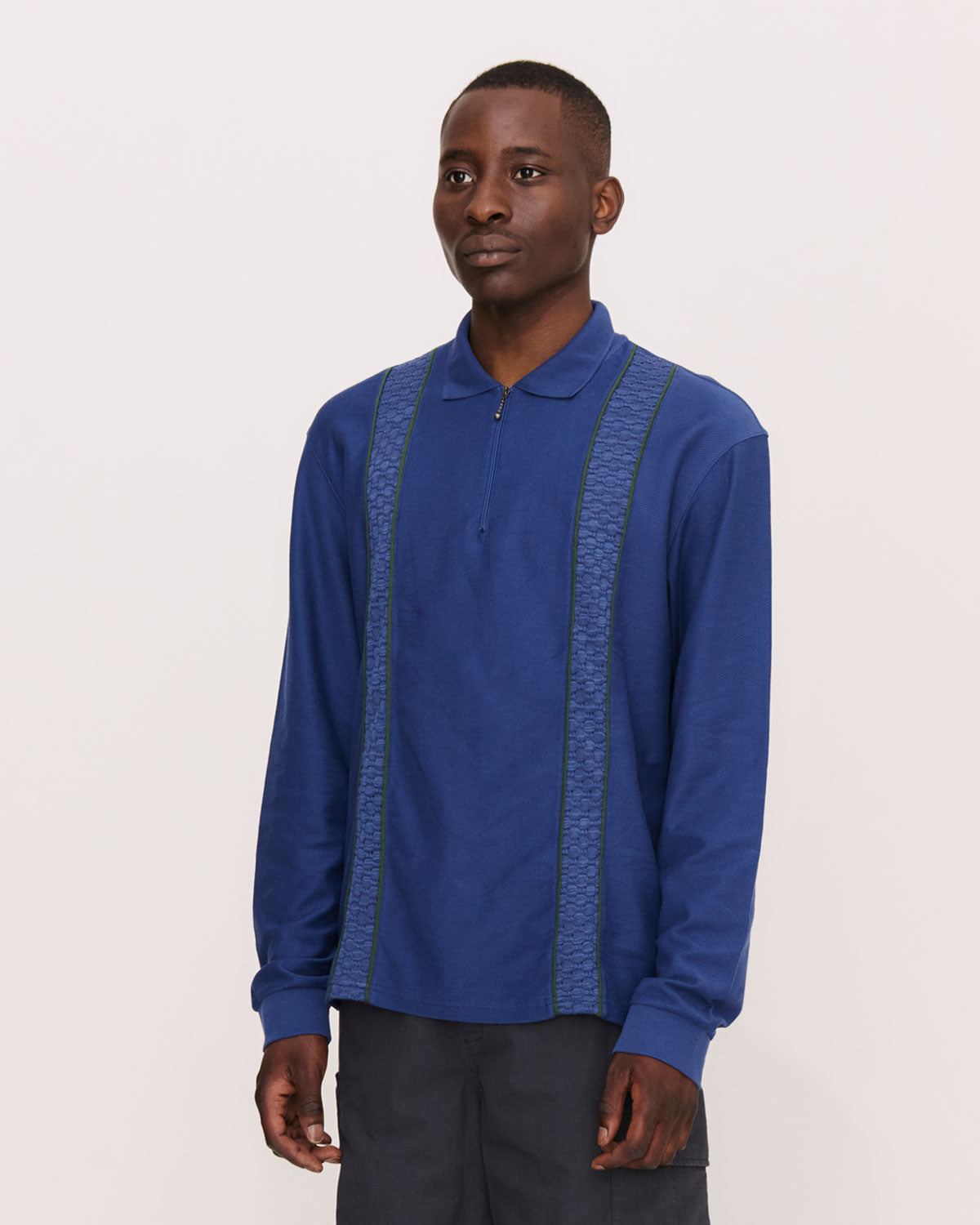 Lace LS Zip Polo