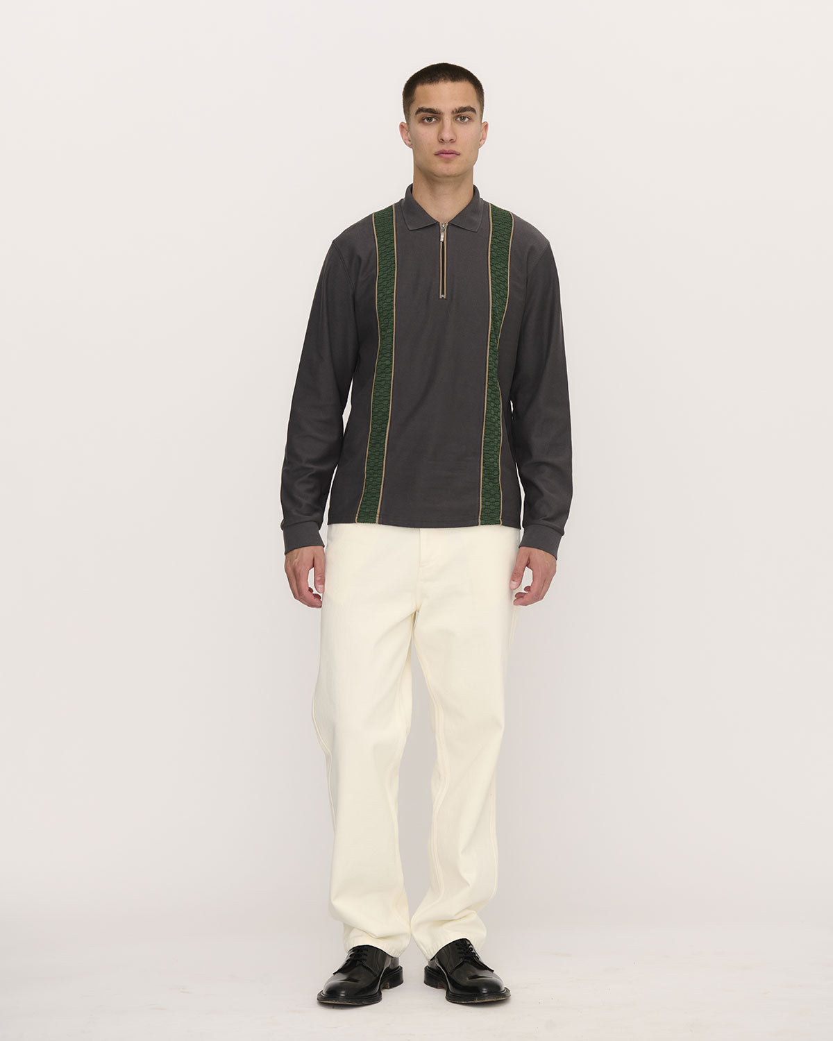 Lace LS Zip Polo