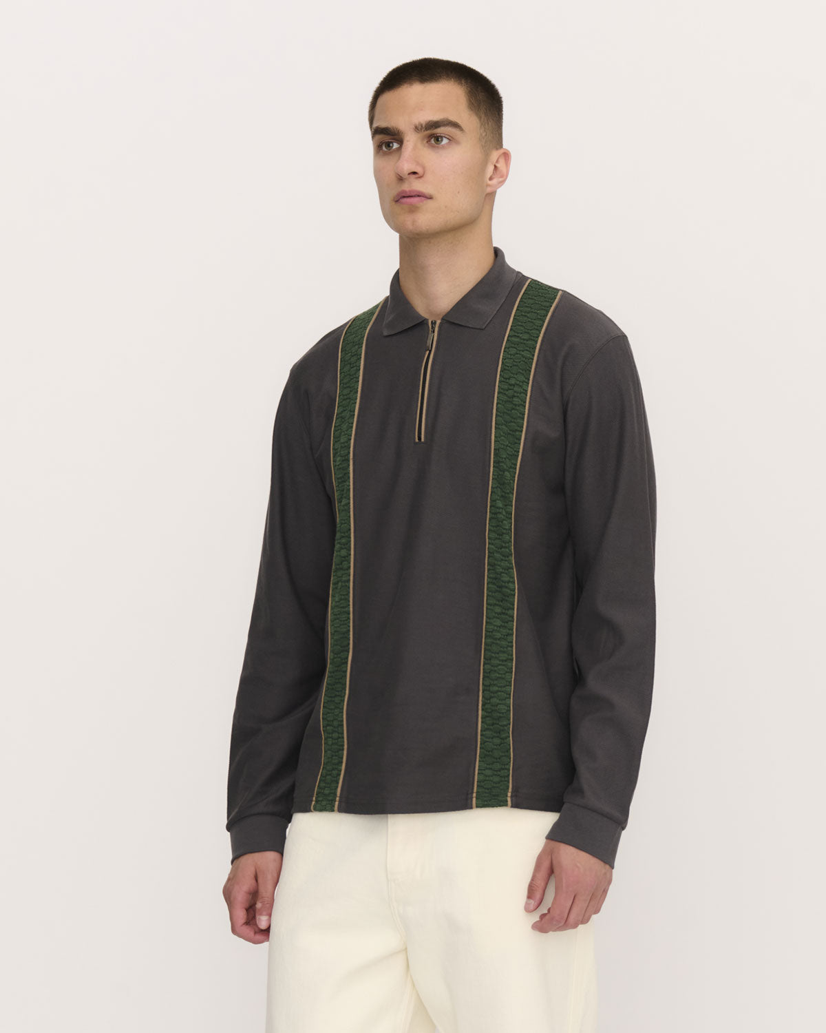 Lace LS Zip Polo