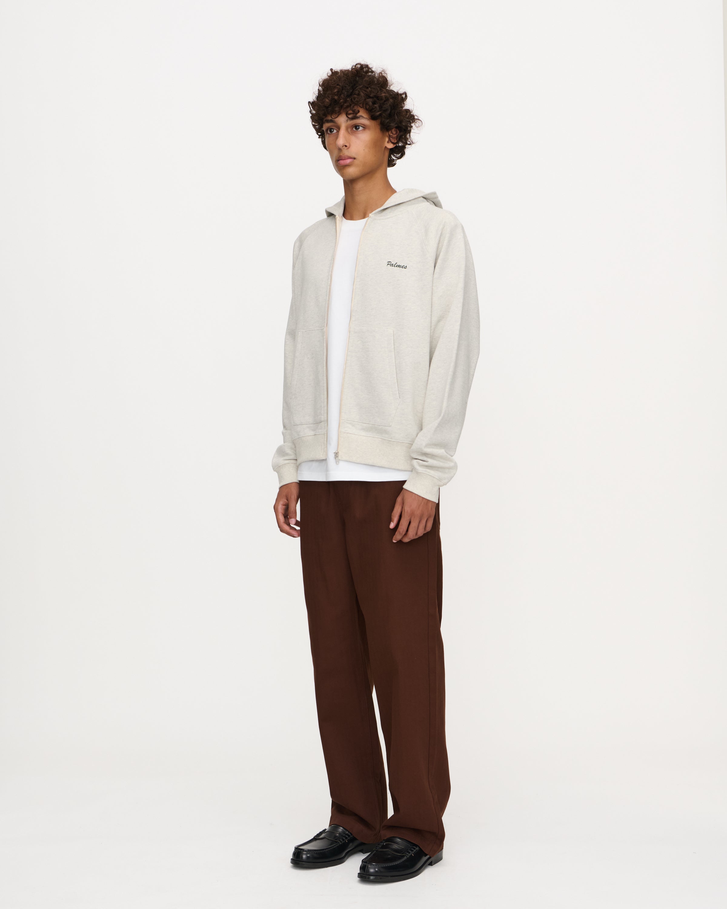 Logo Zip Hooded Sweatshirt