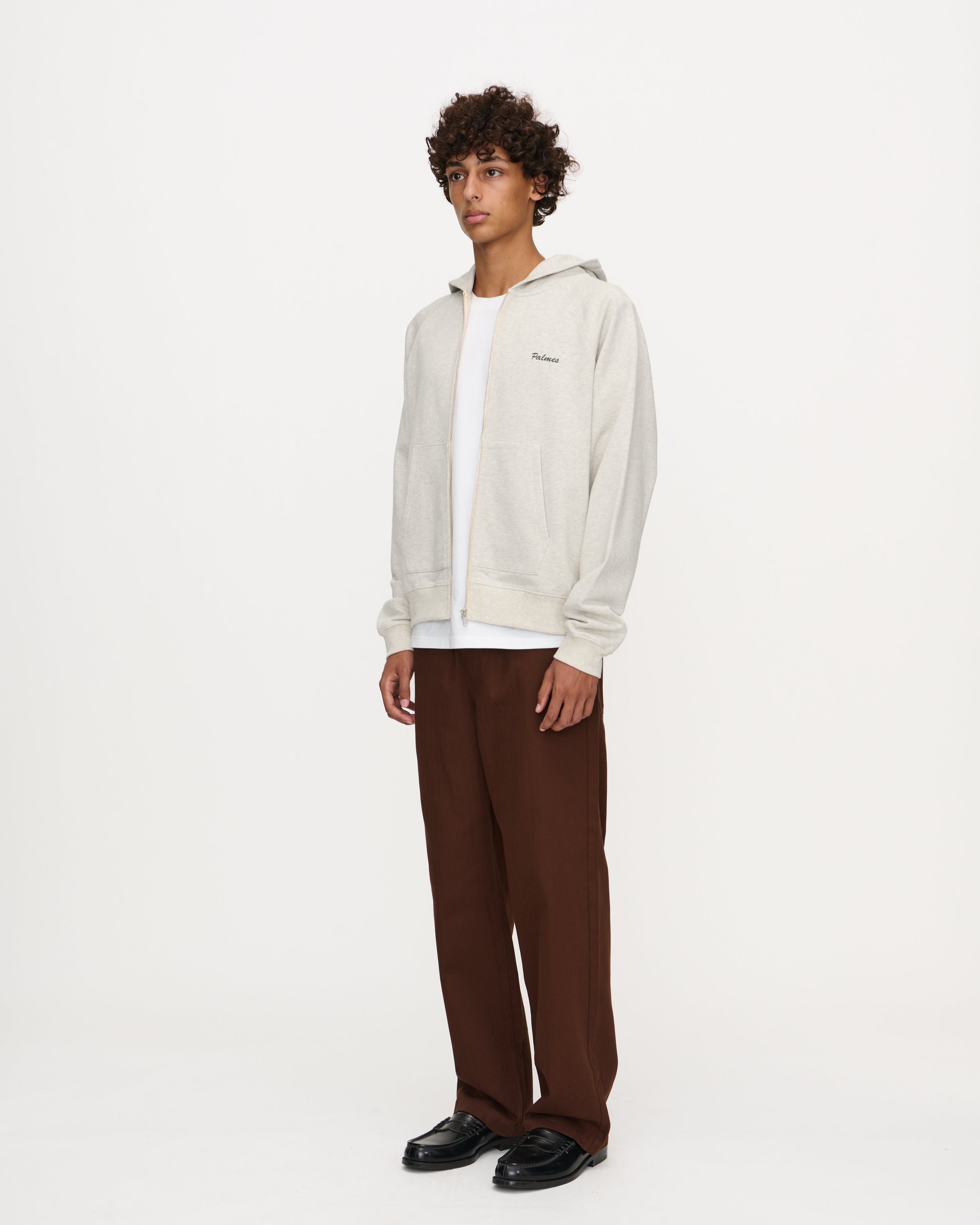 Logo Zip Hooded Sweatshirt
