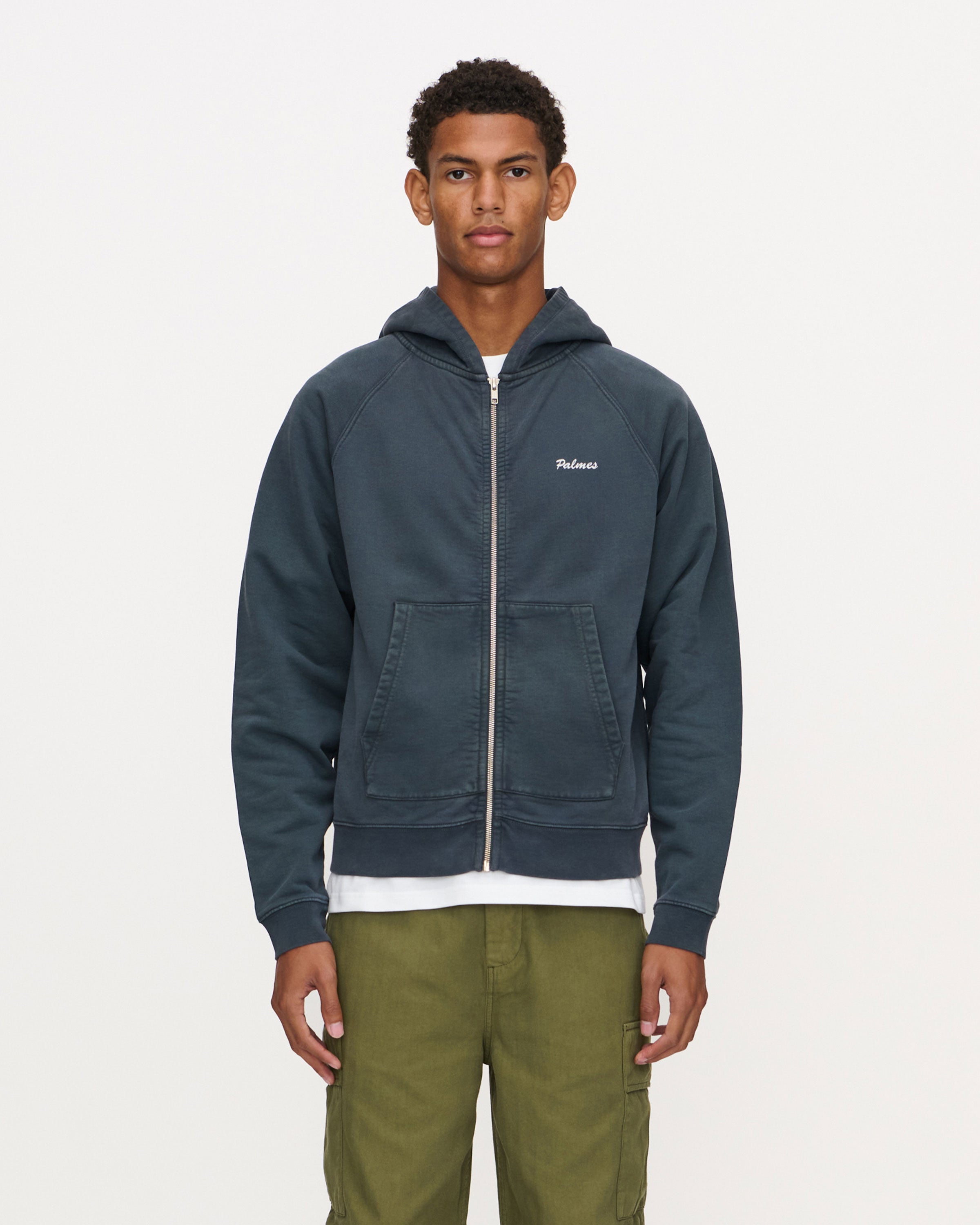 Logo Zip Hooded Sweatshirt