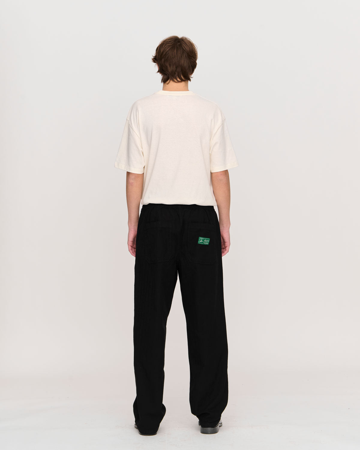 Lucien Herringbone Trousers 44 / Black