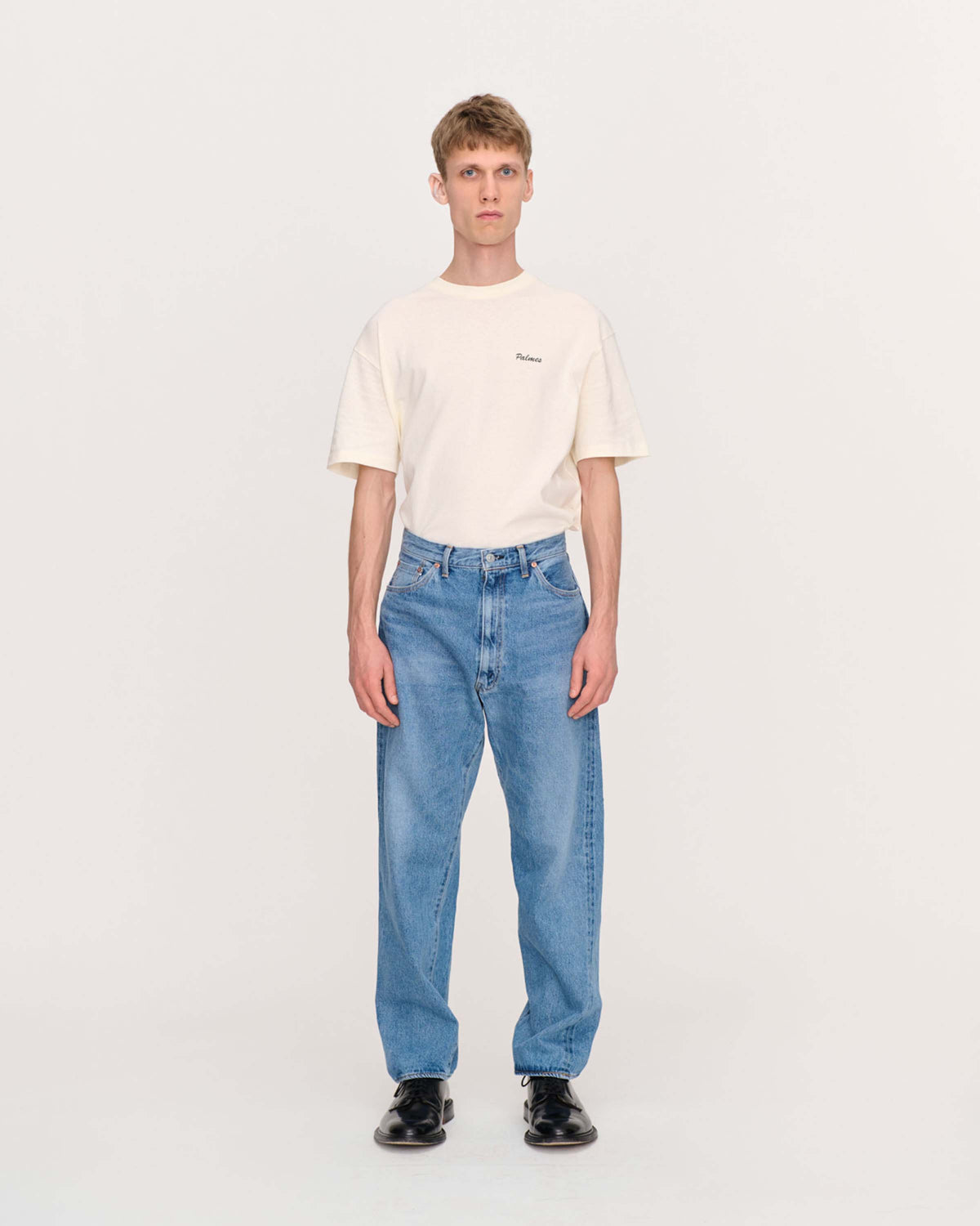 Kaptain Sunshine - 5P Front Zipper Denim Pants - Indigo Vintage Wash