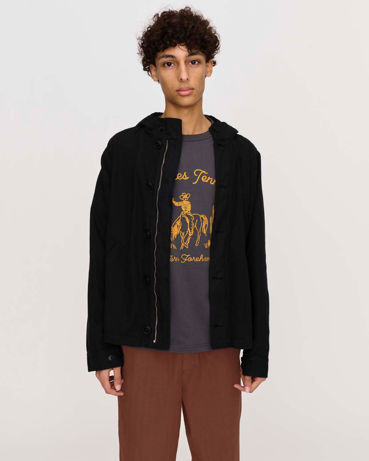 Herringbone Hooded Jacket