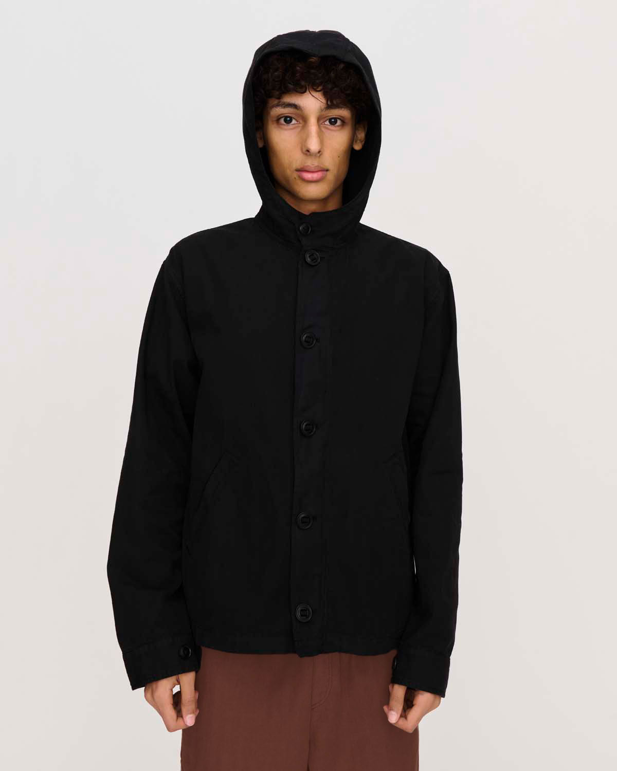 Herringbone Hooded Jacket