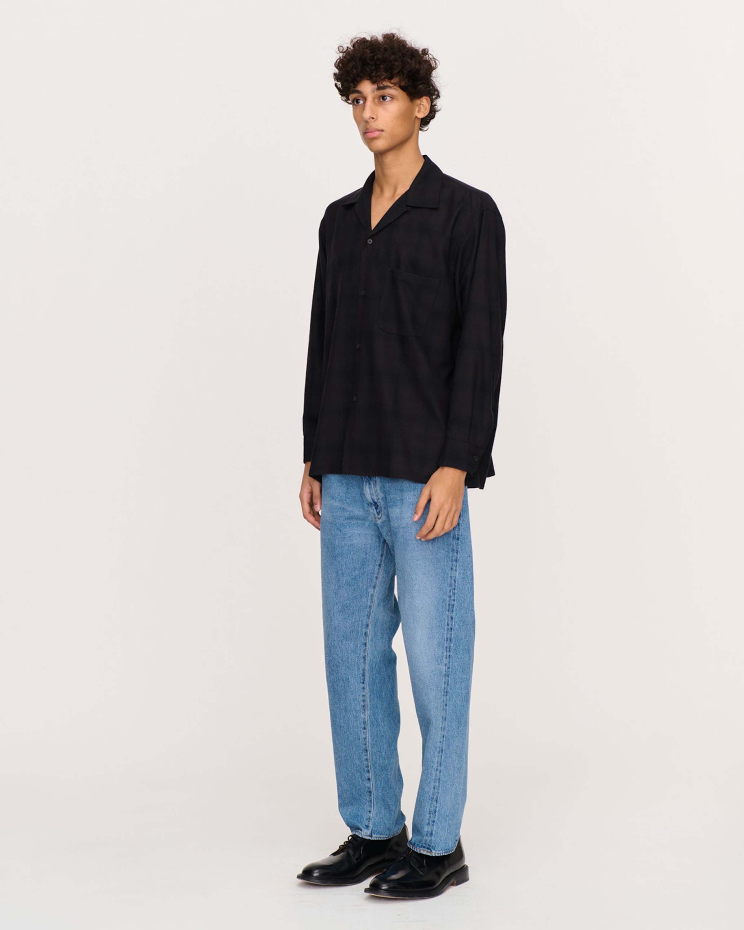 Kaptain Sunshine - Wool Ombra Shirt - Black