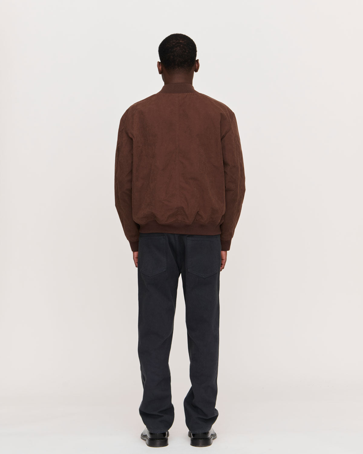 Rib Collar Blouson 44 / Brown