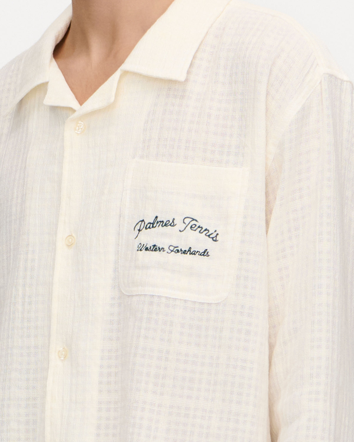 Western Camp Collar Shirt in Off-White, photo 5