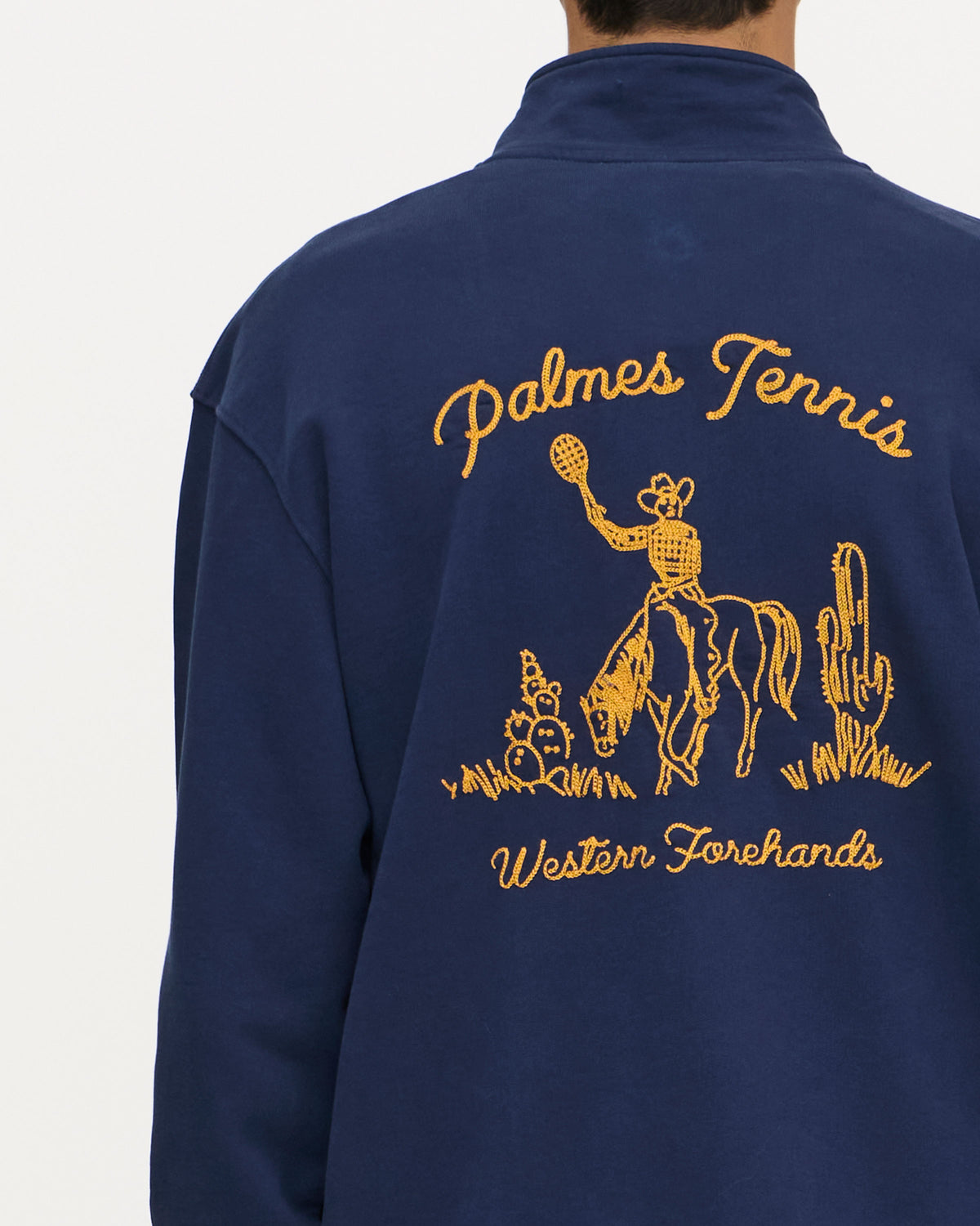 Western Quarter-Zip Sweatshirt in Navy, photo 7