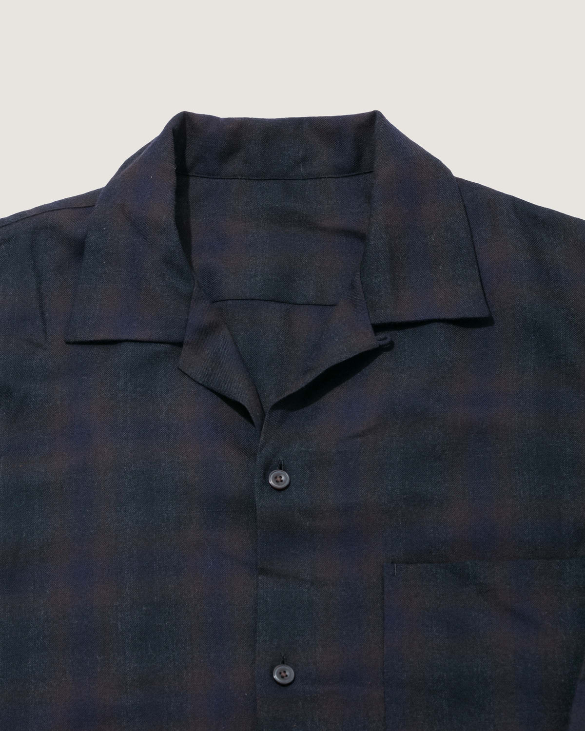 Kaptain Sunshine Wool Ombra Shirt Black - detail