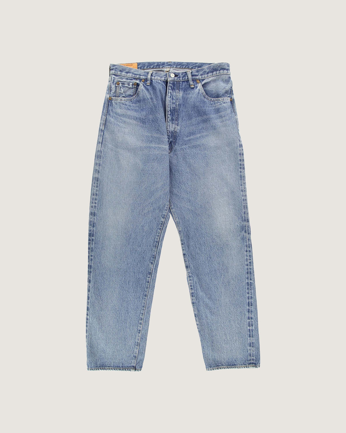 Kaptain Sunshine 5P Front Zipper Denim Pants Indigo Vintage Wash
