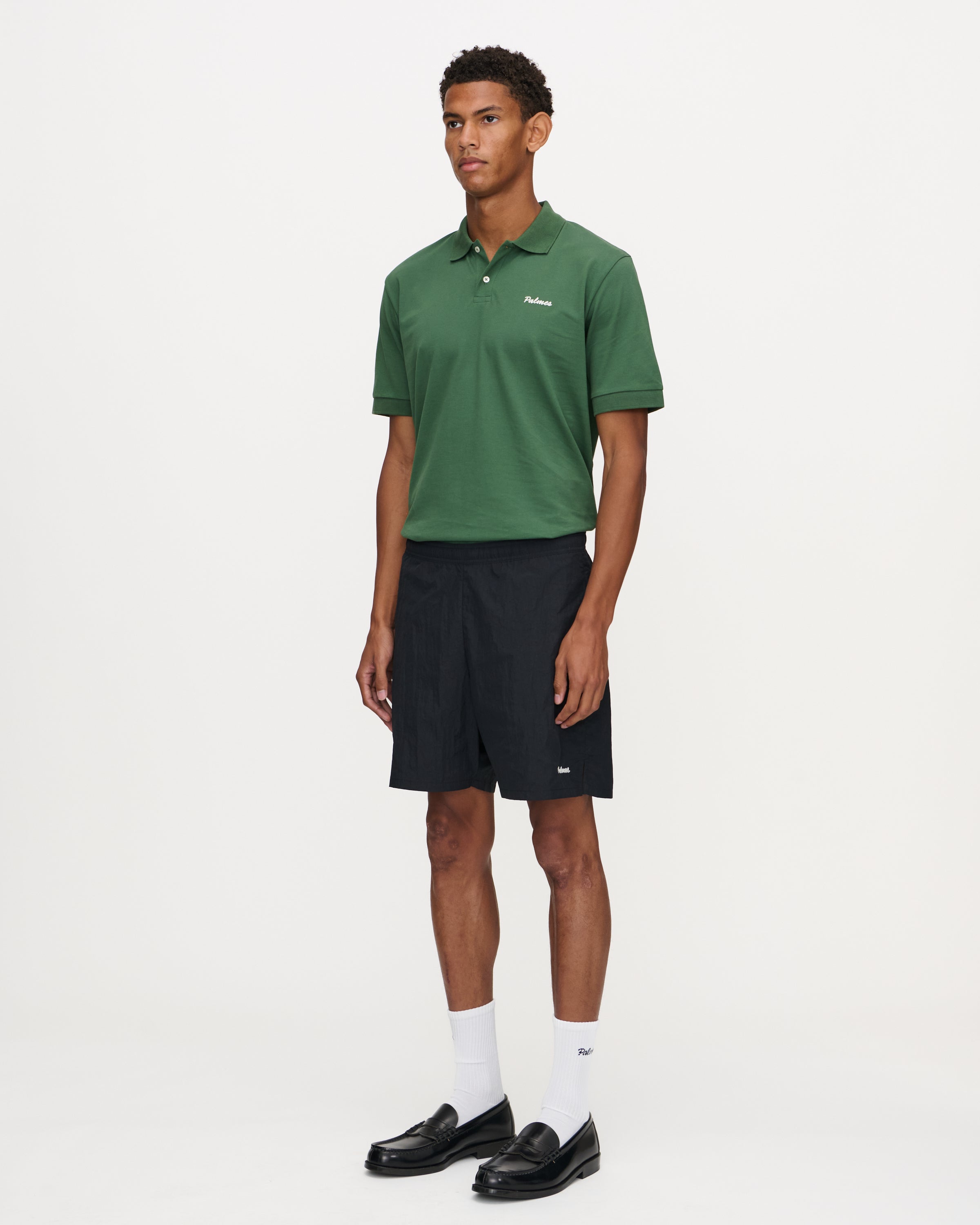 LOGO TENNIS SHORTS BLACK model 2
