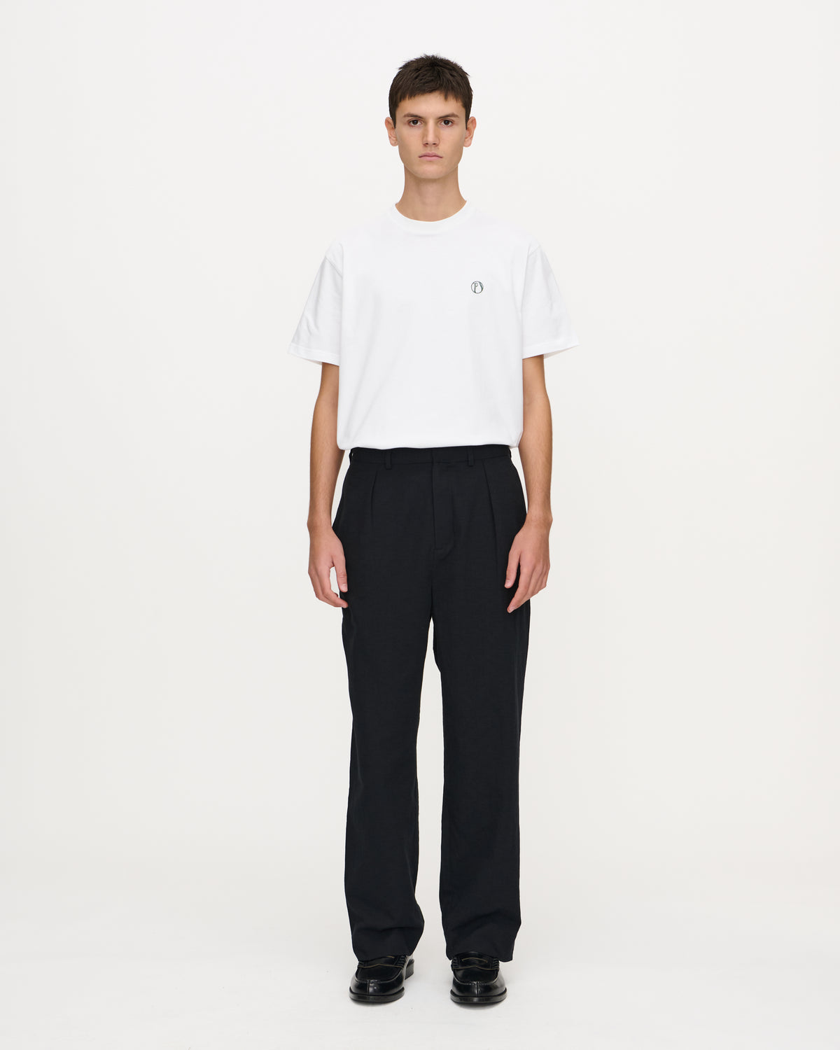 Wide Pleated Suit Trousers