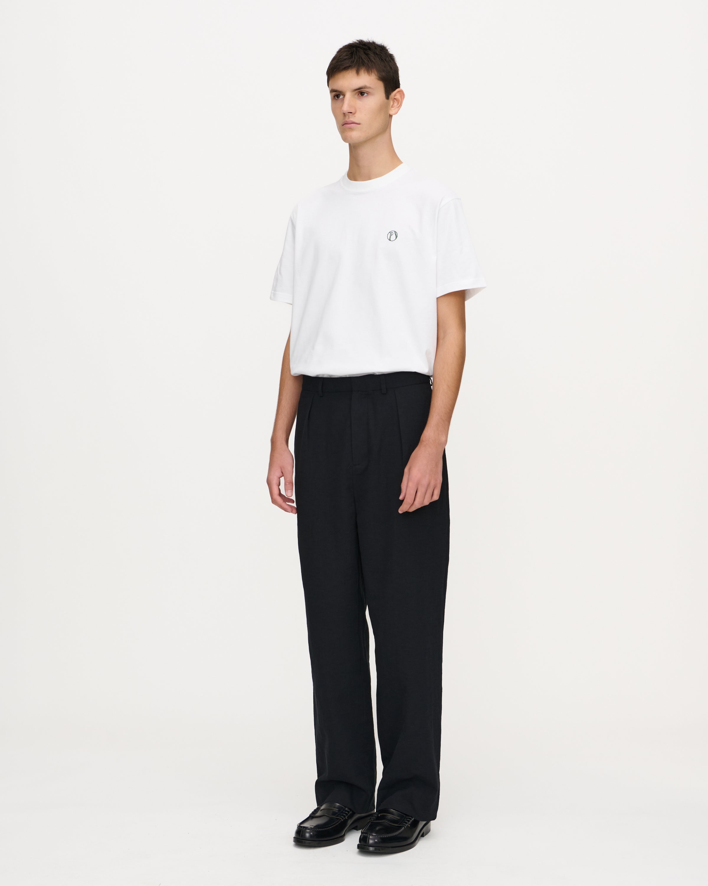 Wide Pleated Suit Trousers